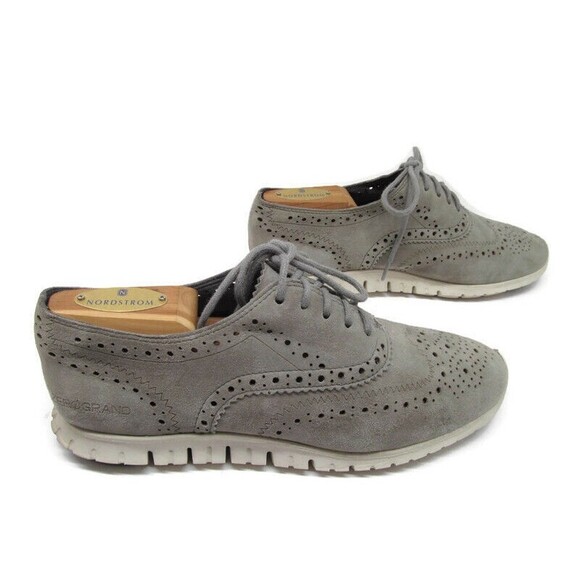 Cole Haan Grand Os Zerogrand Gray Perforated Oxfords Womens Size US 7 B - Picture 5 of 12
